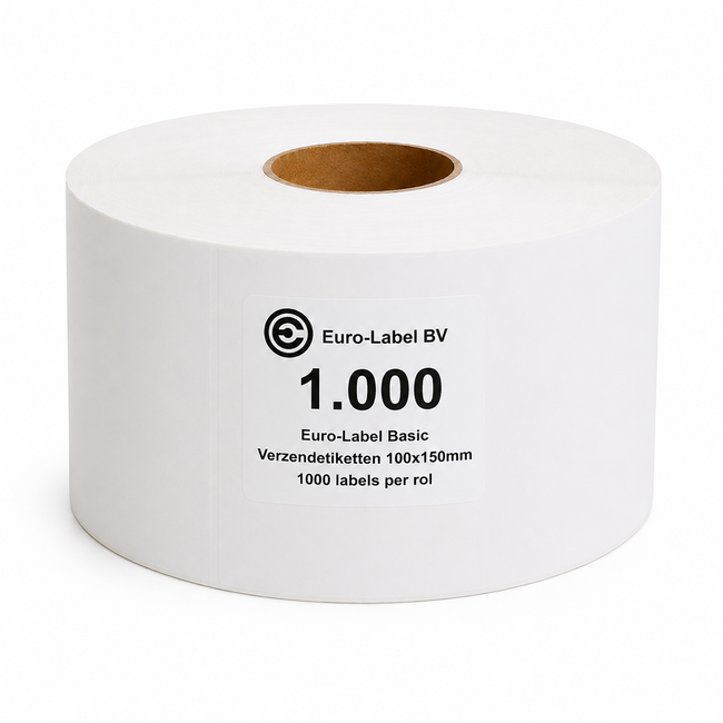 Euro-Label  Basic Verzendetiketten | 100x150 mm | Kern 76 mm | 1.000 labels per rol