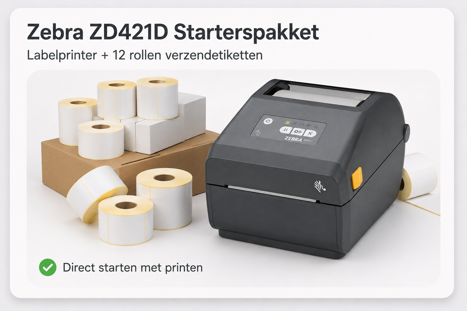 でーるページ Zebra ZD421D Starterspakket kopen? | Euro-Label BV - Euro-Label BV