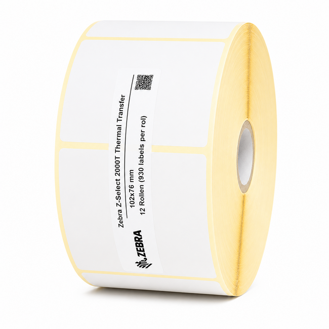 Zebra Z-Select 2000T Thermal Transfer | 102x76 mm | 12 Rollen (930 labels per rol)