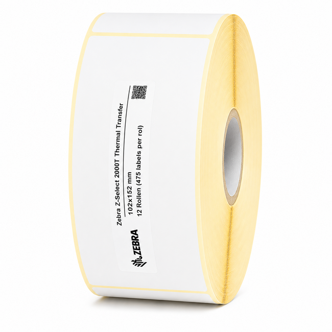 Zebra Z-Select 2000T Thermal Transfer | 102x152 mm | 12 Rollen (475 labels per rol)