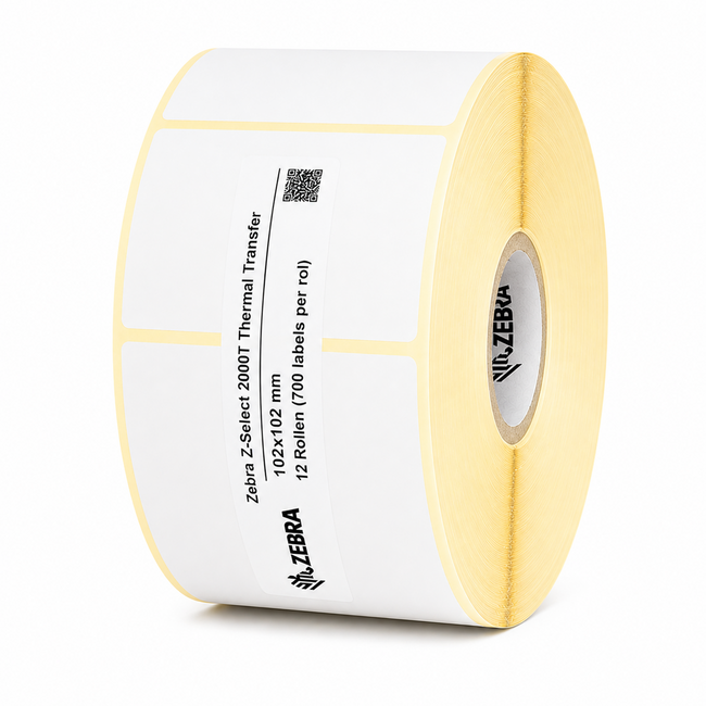 Zebra Z-Select 2000T Thermal Transfer | 102x102 mm | 12 Rollen (700 labels per rol)