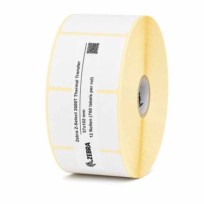 Zebra Z-Select 2000T Thermal Transfer | 57x102 mm | 12 Rollen (700 labels per rol)
