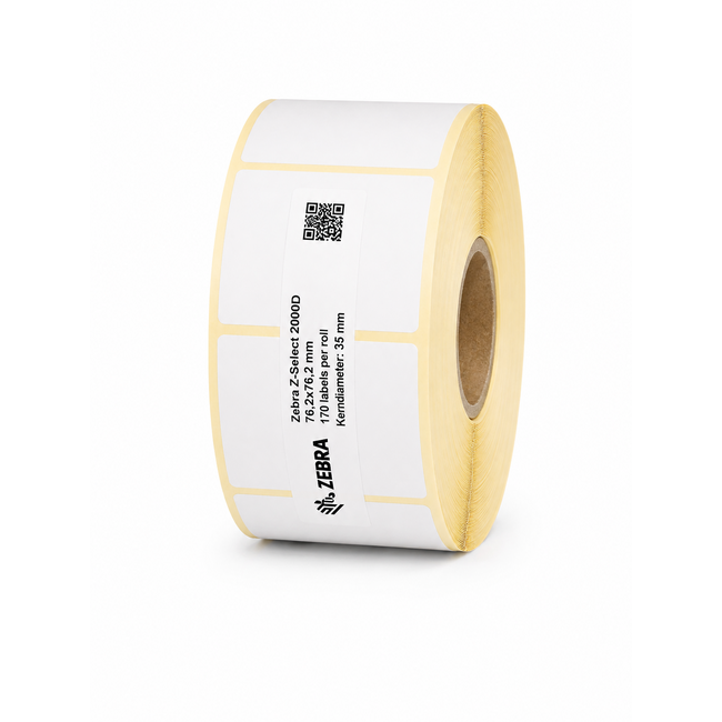 Zebra Z-Select 2000D | 76,2x76,2 mm | 18 Rollen (170 labels per rol)