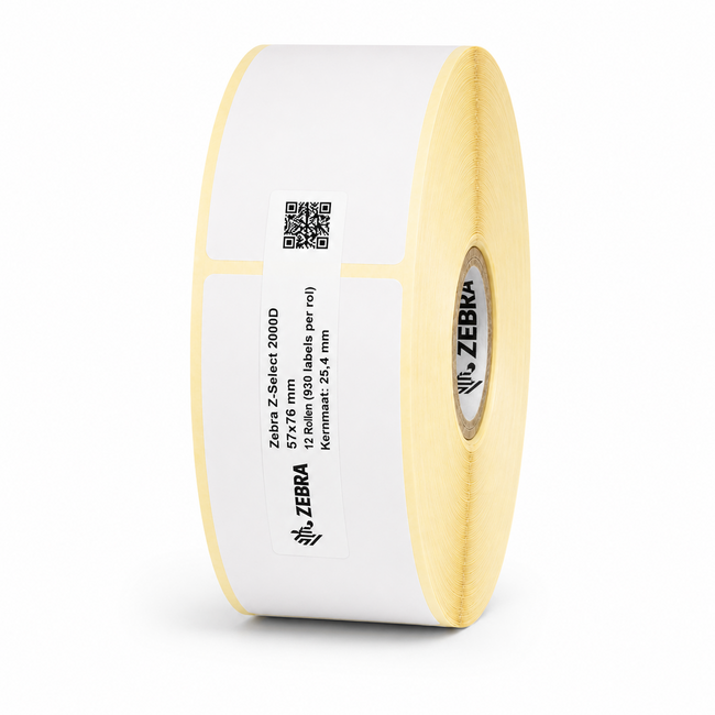 Zebra Z-Select 2000D | 57x76 mm | 12 Rollen (930 labels per rol)