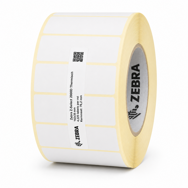 Zebra Z-Select 2000D | 102x38 mm | 4 Rollen (4.225 labels per rol)