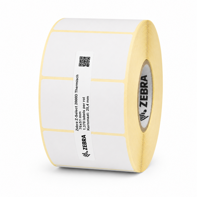 Zebra Z-Select 2000D | 76x51 mm | 12 Rollen (1.370 labels per rol)