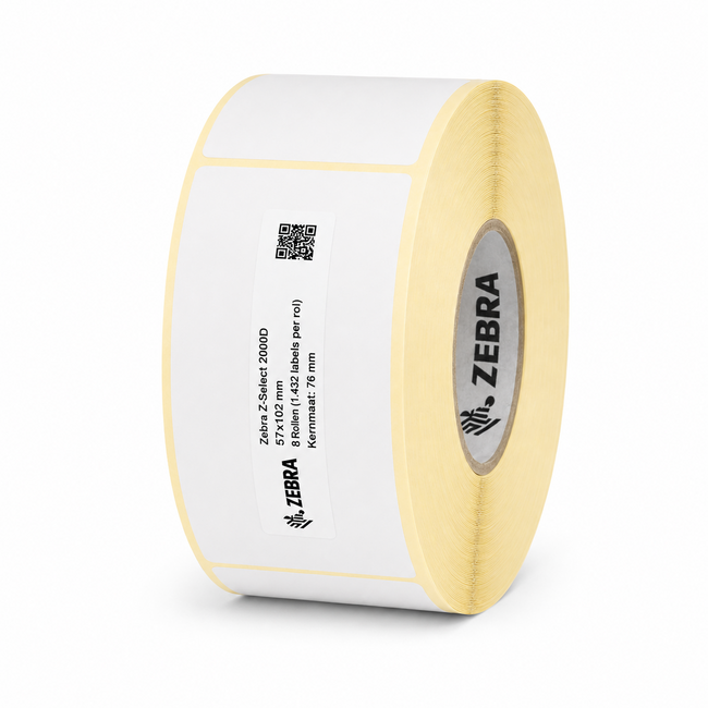 Zebra Z-Select 2000D | 57x102 mm | 8 Rollen (1.432 labels per rol)