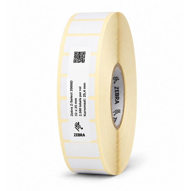 Zebra Z-Select 2000D | 32x25 mm | 12 Rollen (2.580 labels per rol)