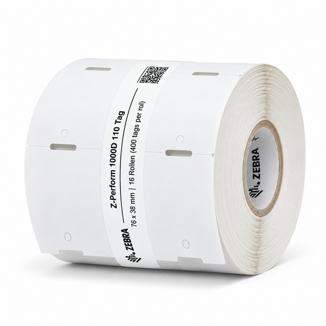 Zebra Z-Perform 1000D 110 Tag | 76x38 mm | 16 Rollen (400 tags per rol)
