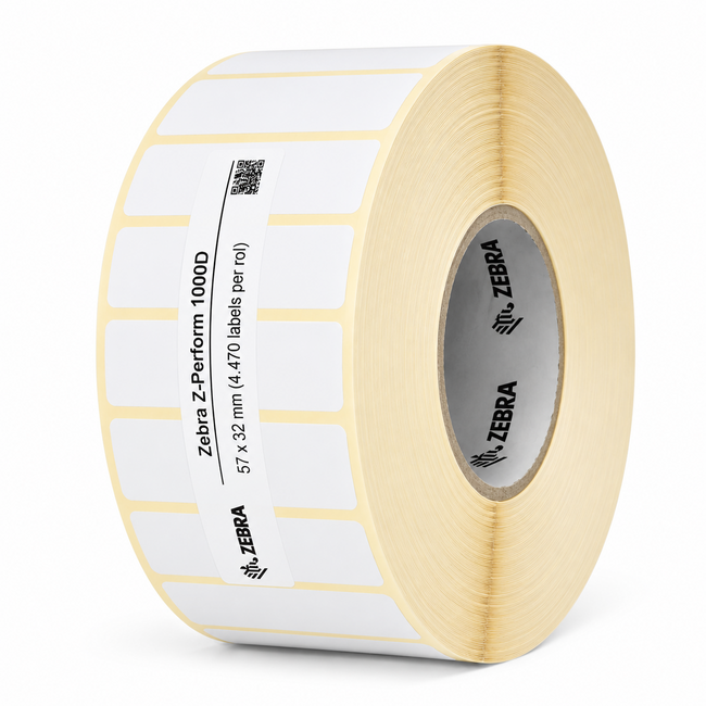 Zebra Z-Perform 1000D | 57x32mm | 8 rollen (4.470 labels per rol)
