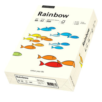 Euro-Label BV Rainbow A4 80 gram naturel wit, pak 500 vel Euro-Label BV Rainbow A4 80 gram naturel wit, pak 500 vel