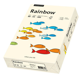 Euro-Label BV Rainbow A4 80 gram creme pak 500 vel Euro-Label BV Rainbow A4 80 gram creme pak 500 vel
