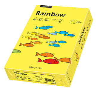 Euro-Label BV Rainbow A4 80 gram middelgeel, pak 500 vel Euro-Label BV Rainbow A4 80 gram middelgeel, pak 500 vel