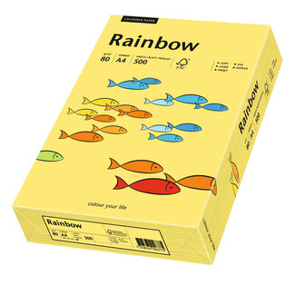 Euro-Label BV Rainbow A4 80 gram geel, pak 500 vel Euro-Label BV Rainbow A4 80 gram geel, pak 500 vel