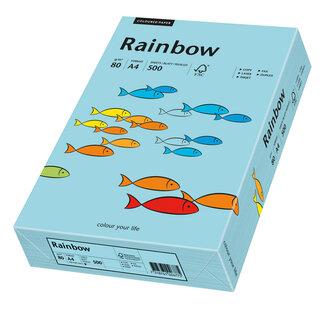 Euro-Label BV Rainbow A4 80 gram middelblauw, pak 500 vel Euro-Label BV Rainbow A4 80 gram middelblauw, pak 500 vel