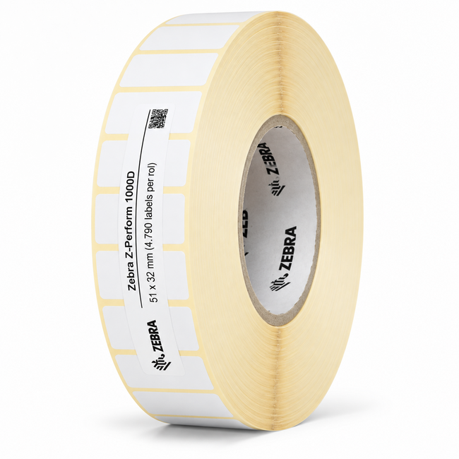 Zebra Z-Perform 1000D | 51x32 mm | 10 Rollen (4.790 labels per rol)