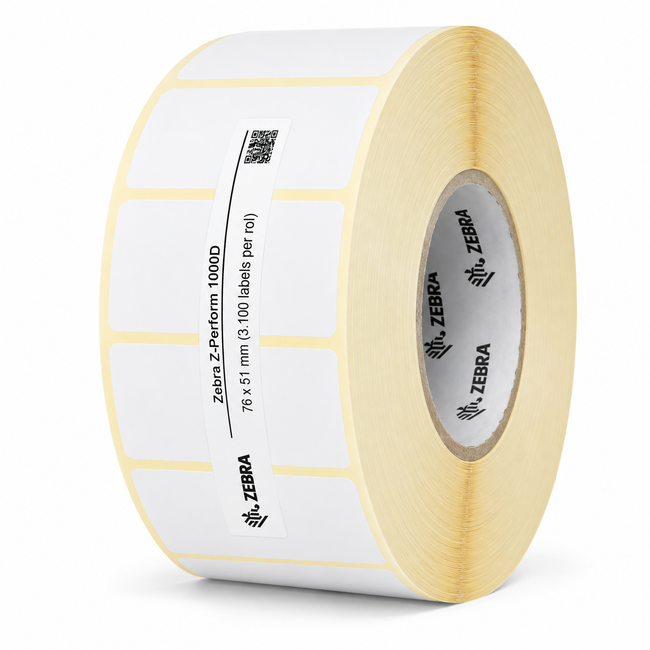 Zebra Z-Perform 1000D | 76x51 mm | 6 Rollen (3.100 labels per rol)