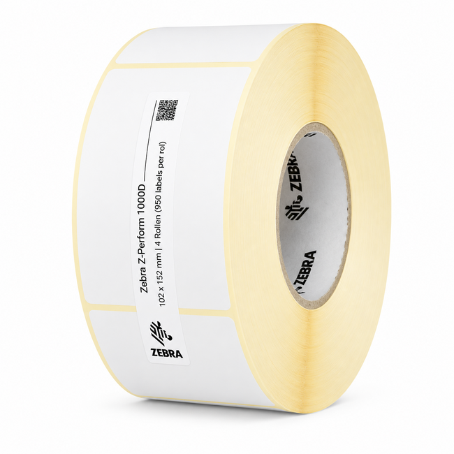 Zebra Z-Perform 1000D | 102x152 mm | 4 Rollen (950 labels per rol)