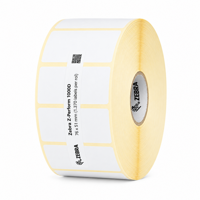 Zebra Z-Perform 1000D | 76x51 mm | 12 Rollen (1.370 labels per rol)
