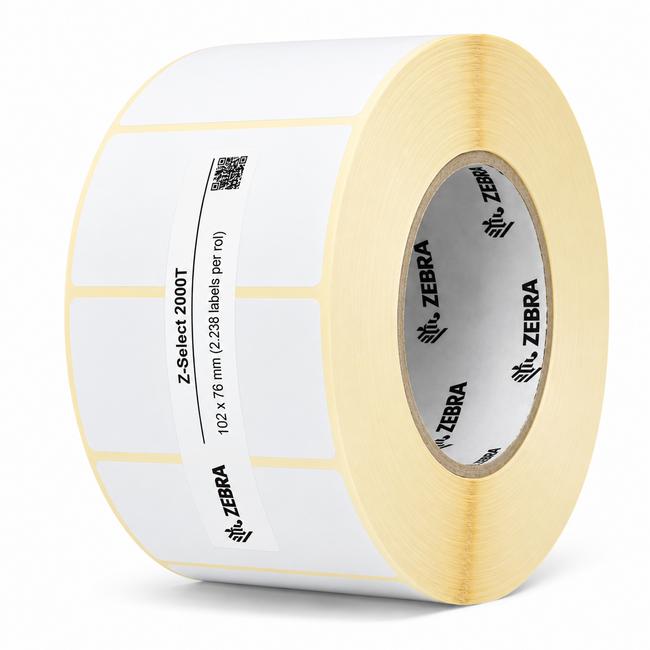 Zebra Z-Select 2000T | 102x76 mm | 4 Rollen (2.238 labels per rol)