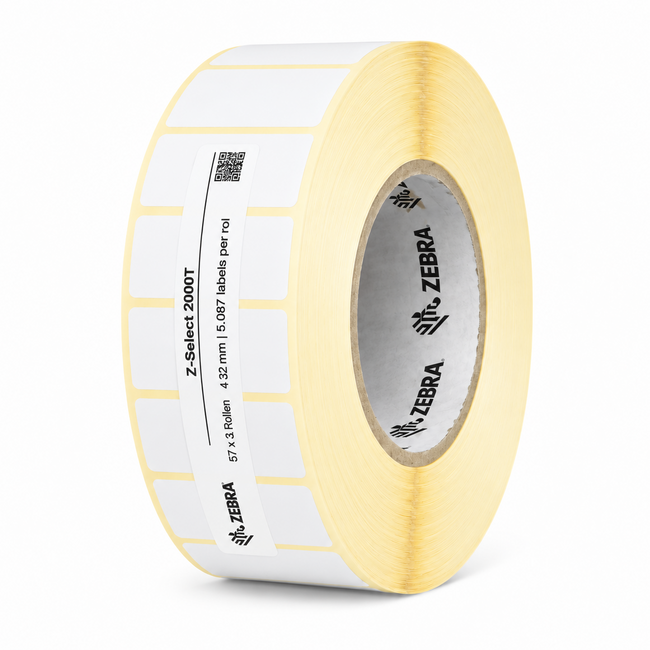 Zebra Z-Select 2000T | 57x32 mm | 4 Rollen (5.087 labels per rol)