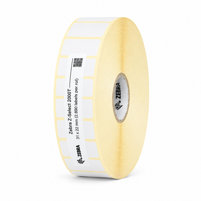Zebra Z-Select 2000T | 31x22 mm | 12 Rollen (2.890 labels per rol)
