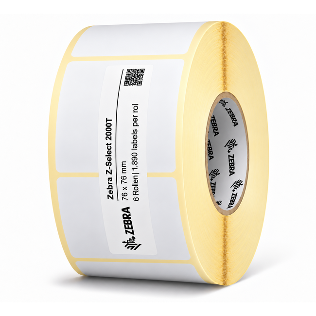 Zebra Z-Select 2000T | 76x76 mm | 6 Rollen (1.890 labels per rol)