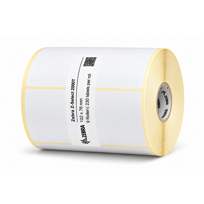 Zebra Z-Select 2000T | 102x76 mm | 9 Rollen (230 labels per rol)