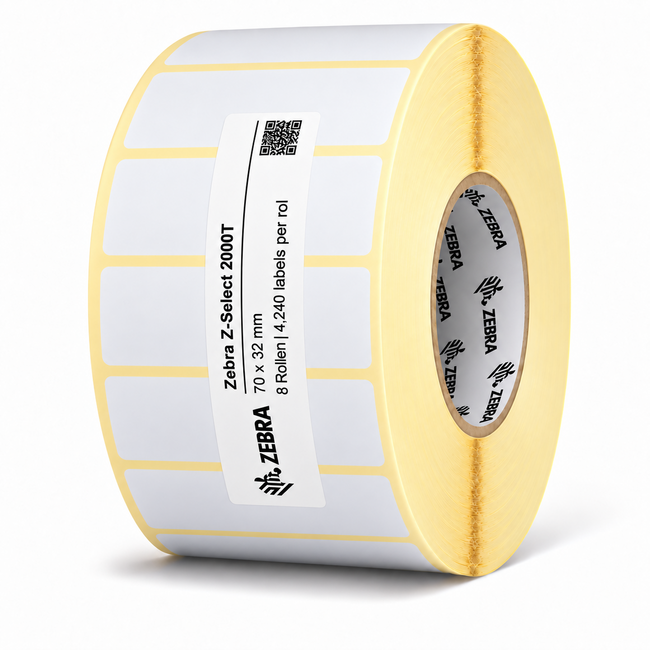 Zebra Z-Select 2000T | 70x32 mm | 8 Rollen (4.240 labels per rol)