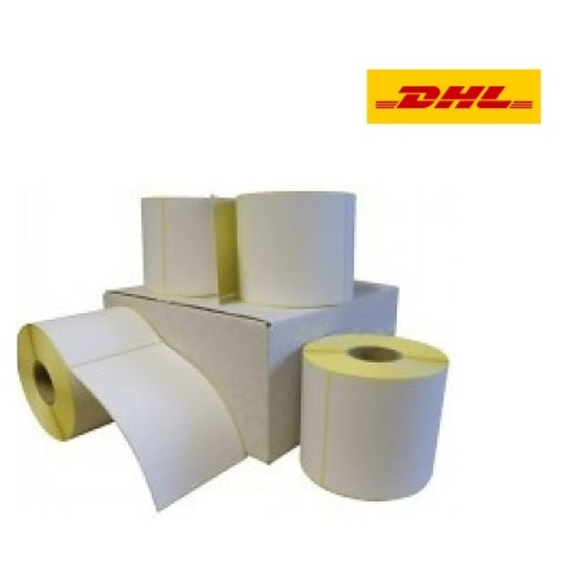 DHL verzendetiket 102x210 mm. (kern 25 mm) 300 labels per rol