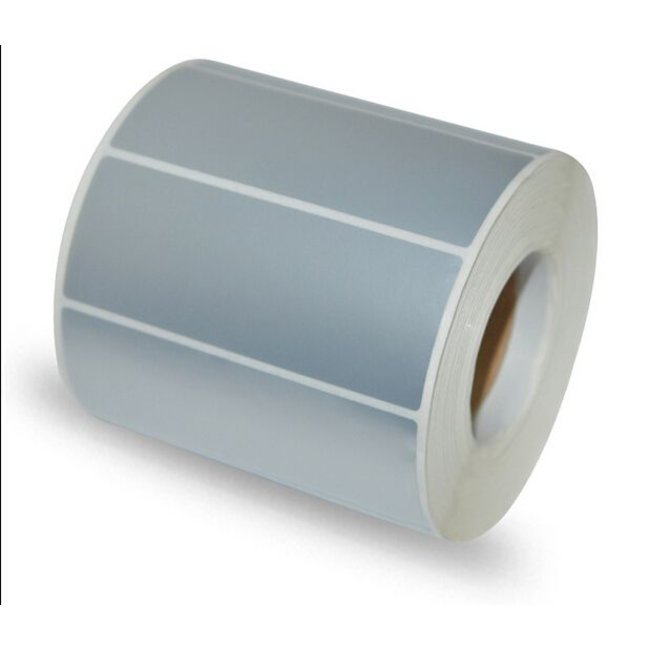 Mat Zilveren labels - 70x30mm - 2400/rol - kern 25mm