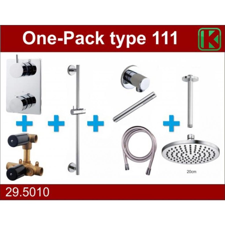 One Pack Inbouwthermostaatset Type 111 (20Cm)