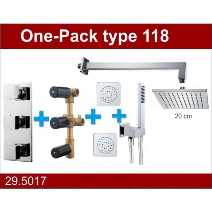 One Pack Inbouwthermostaatset Type 118