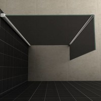 Inloopdouche Rookglas Met Muurprofiel 90X200 Cm 10 Mm Nano Anti Kalk Glas