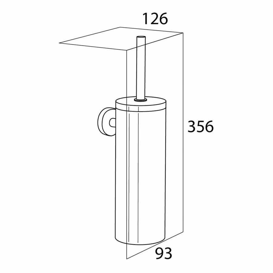 Toiletborstelhouder Boston Muur Rvs Geborsteld 35.6 Cm