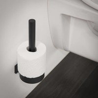 Reserve Toiletrolhouder Bold Muur Rond Mat Zwart