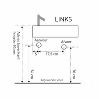 Fonteinset Versus Links Mat Wit Chroom (Keuze Uit 20 Kranen)