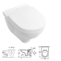 Xs Toiletset 10 Villeroy & Boch O.Novo Met Argos/Delos Drukplaat