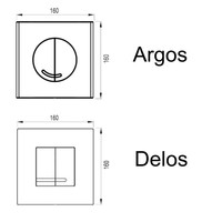 Xs Toiletset 01 Basic Wandcloset Softclose Met Argos/Delos Drukplaat