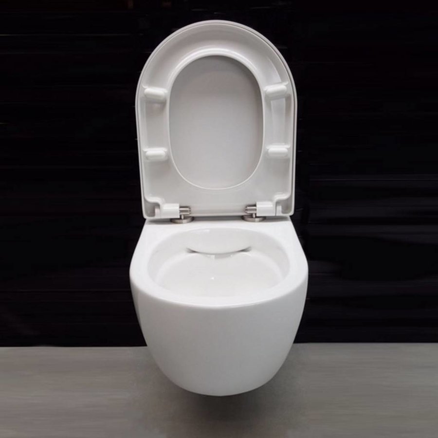 Up100 Toiletset 08 Aqua Royal Easyflush Rimfree 48Cm Compact Met Delta Drukplaat