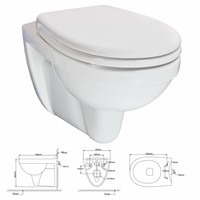 Up100 Toiletset 26 Aqua Splash Trevi Compact Met Bril En Drukplaat