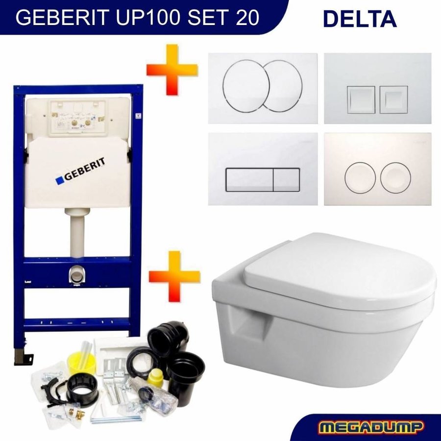 Up100 Toiletset 20 Villeroy & Boch Omnia Architectura Directflush Met Bril En Drukplaat