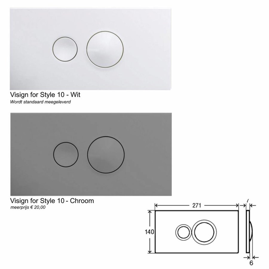 Ecoplus Toiletset 01 Basic Wandcloset Softclose Met Bril En Drukplaat