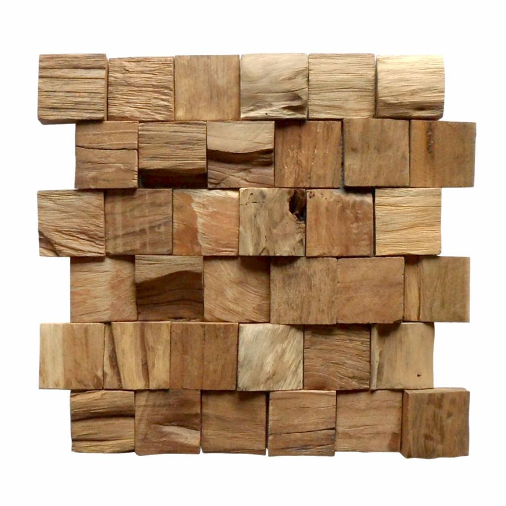 Stabigo Mozaïek Hout Old Teak (P 09) 30X30 Cm (Prijs Per 1M²