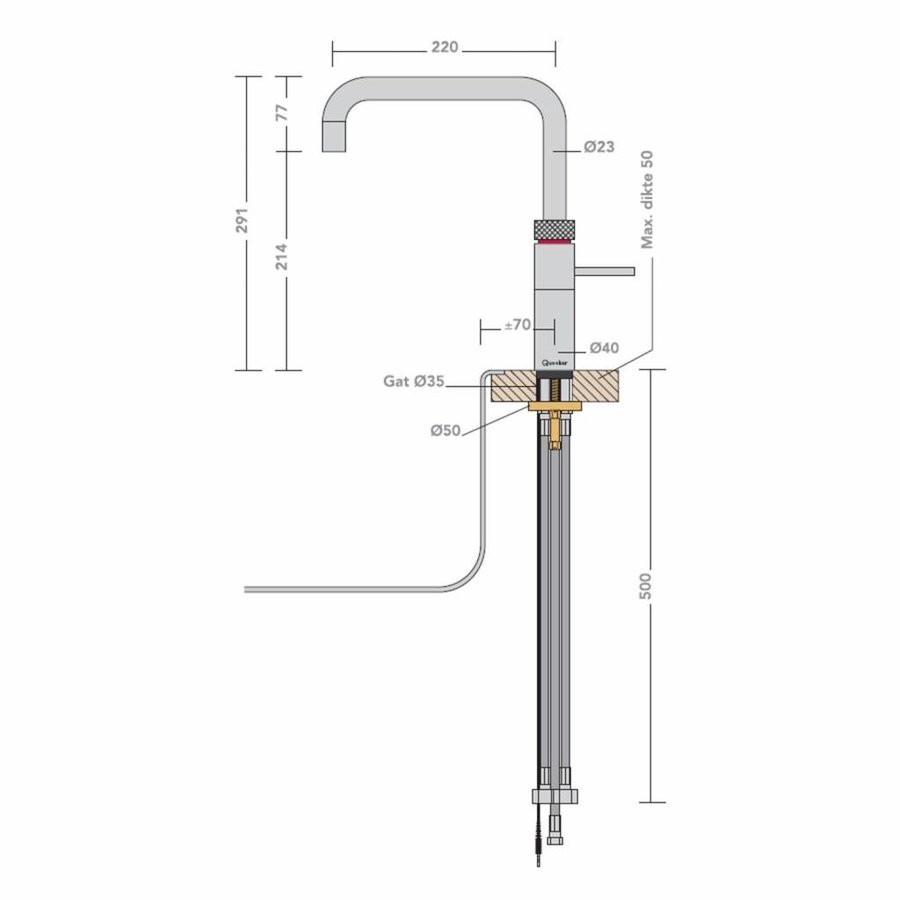 Fusion Square Mat Zwart Met Pro3 Vaq-E Boiler