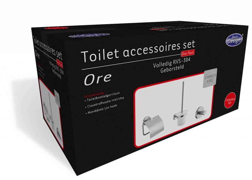 Sada Aanpassing Lieve ADW Design Ore Toilet Accessoires Set | Toilet Accessoires - Megadump Tiel