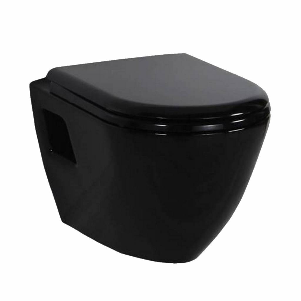 Creavit Wandcloset Met Bidet Tp325 Glans Zwart Rvs Sproeier Excl Zitting creavit kopen in de aanbieding Creavit Wandcloset Met Bidet Tp325 Glans Zwart Rvs Sproeier Excl Zitting creavit kopen in de aanbieding