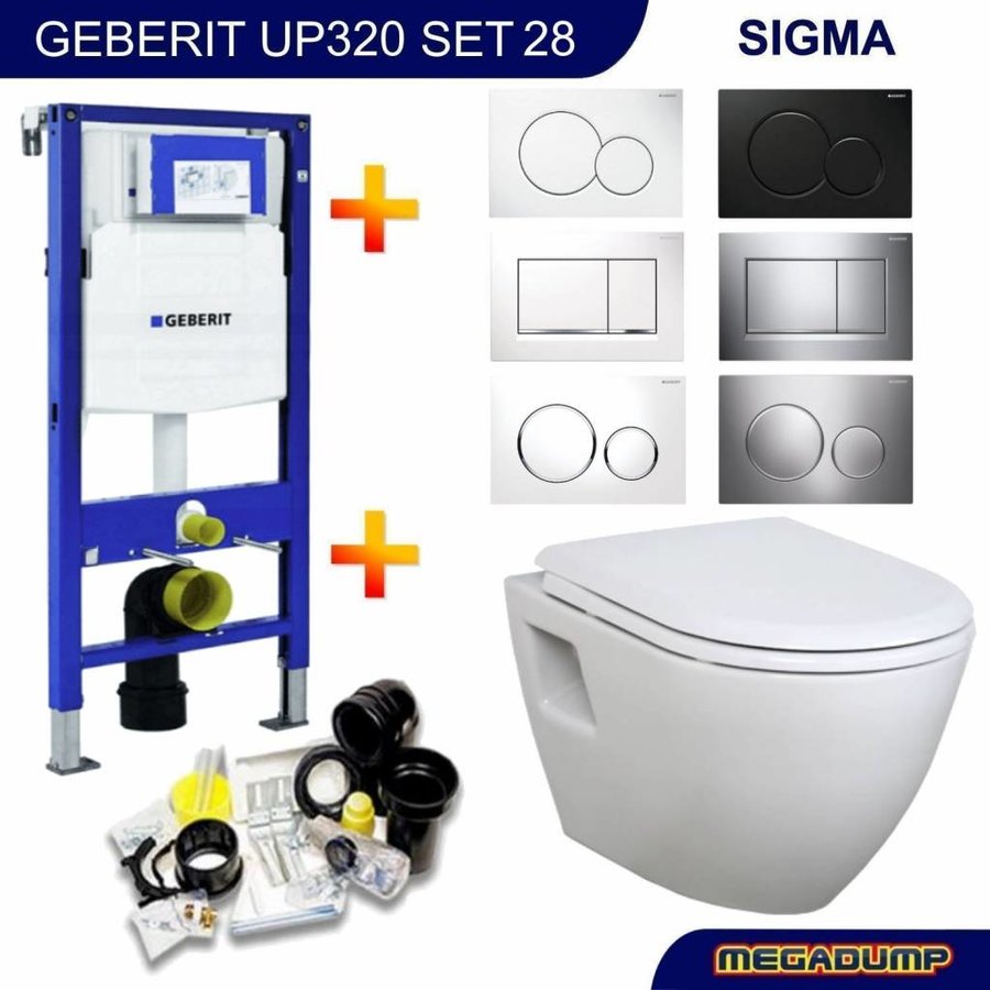 Up320 Toiletset 28 Creavit Tp325 Wit Met Softclose Zitting