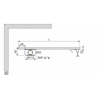 Rvs Douchegoot / Drain L Vorm 90/100 Cm