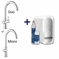 Bruisendwater Keukenkraan Blue Home Starterkit Chilled En Sparkling Water Mono Of Duo (Chroom Of Rvs)